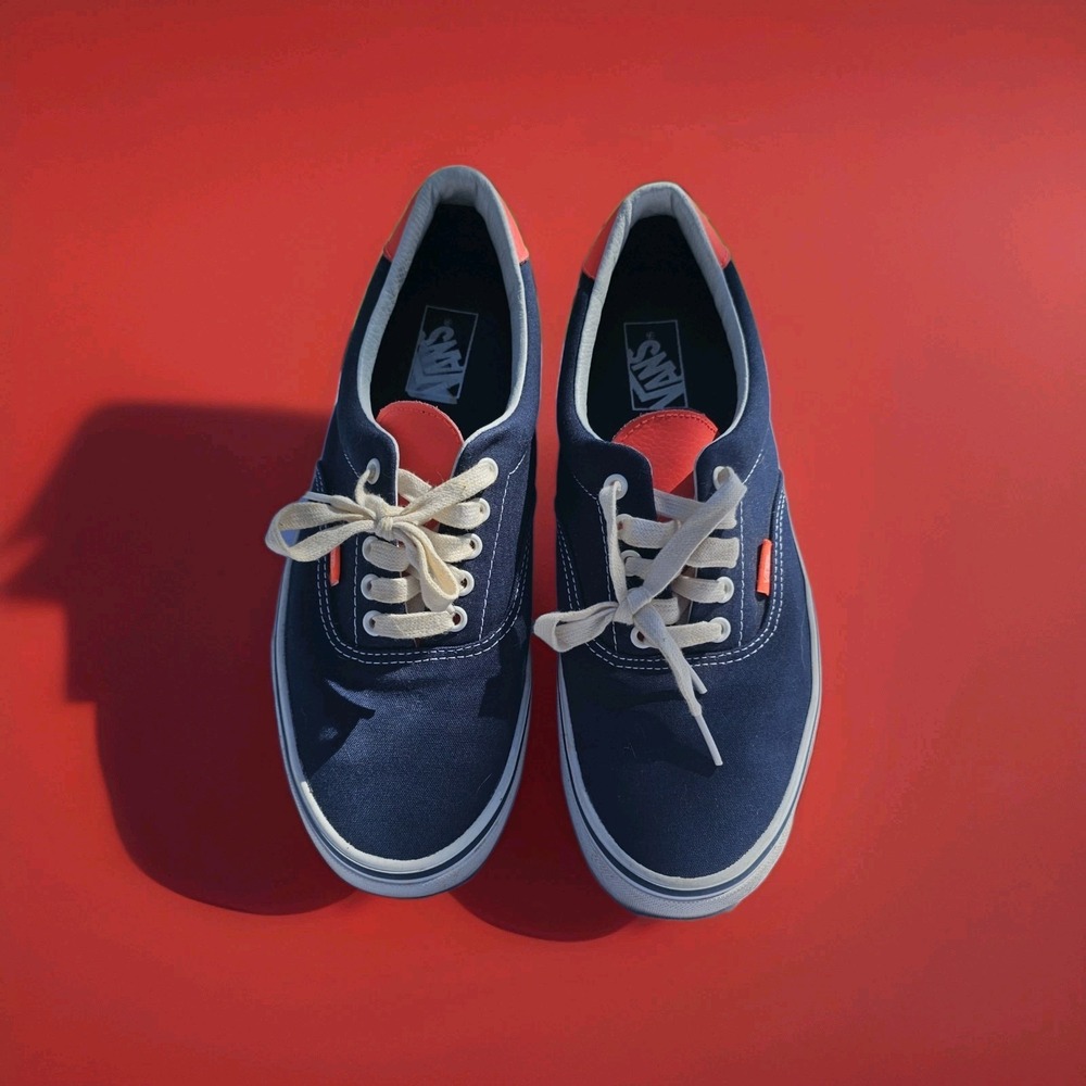 Vans Era Skateboarding Navy/Black/Orange Size Mens 10.5/ Womens 12